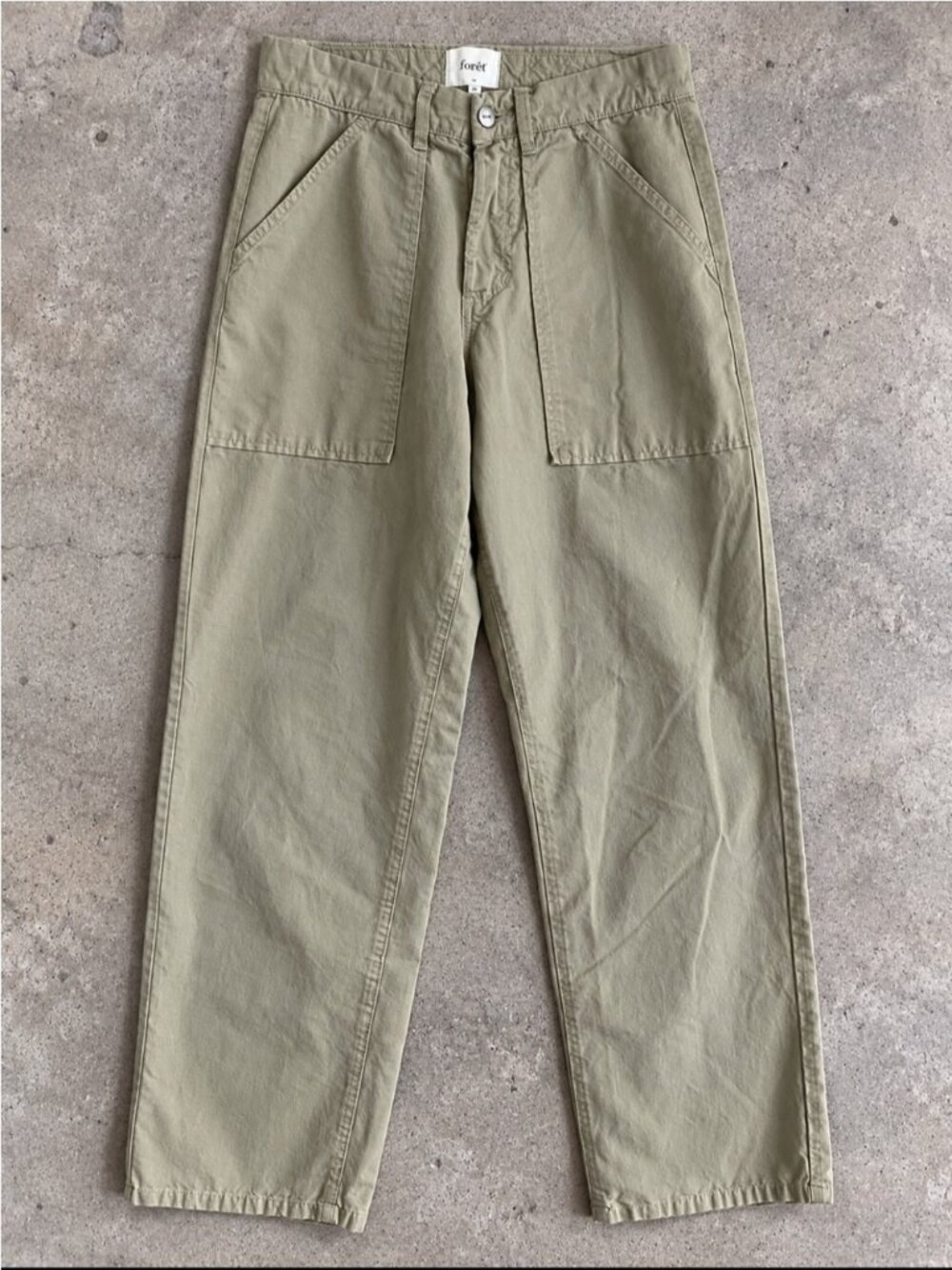 Forét Sierra Pants Khaki Pants Woman 28 Organic Cotton Utility Workwear Ripstop